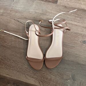 Stuart Weitzman Ankle Wrap flat Sandal size 5.5